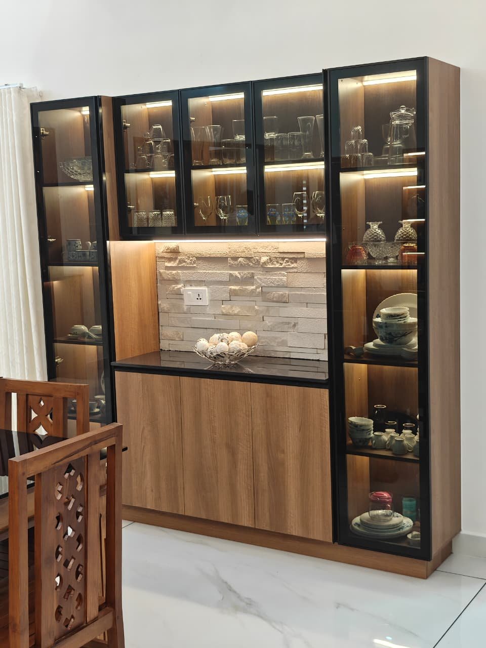 Sage green lounge with framed art